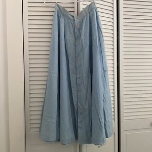 Vintage Ralph Lauren Chambray Skirt. Size SM